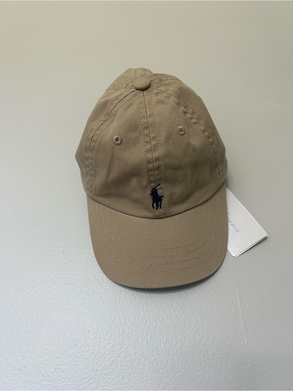 Ralph Lauren Tan Polo Pony Embroidered Baseball Cap